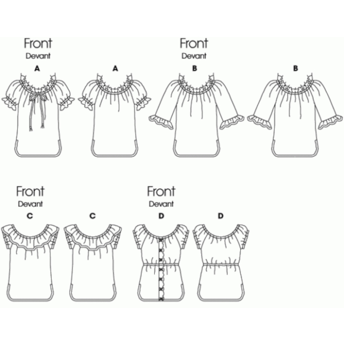 Patron Butterick 4685 t-shirt, taille 34-40, en français