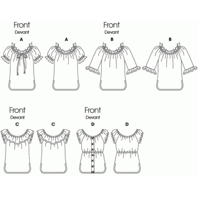 Patron Butterick 4685 t-shirt, taille 42-46, en français