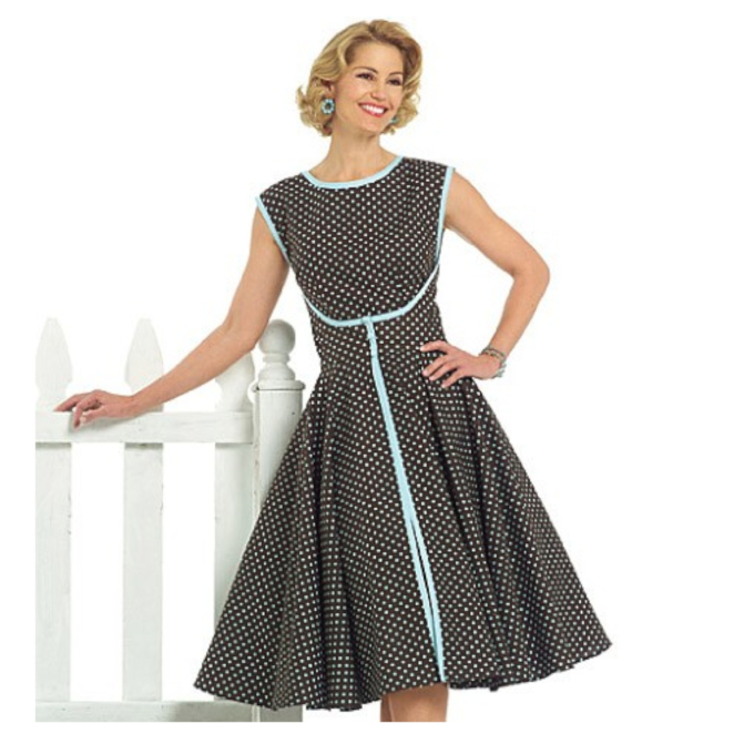 Patron Butterick 4790 robe rétro, taille 34-40, en français