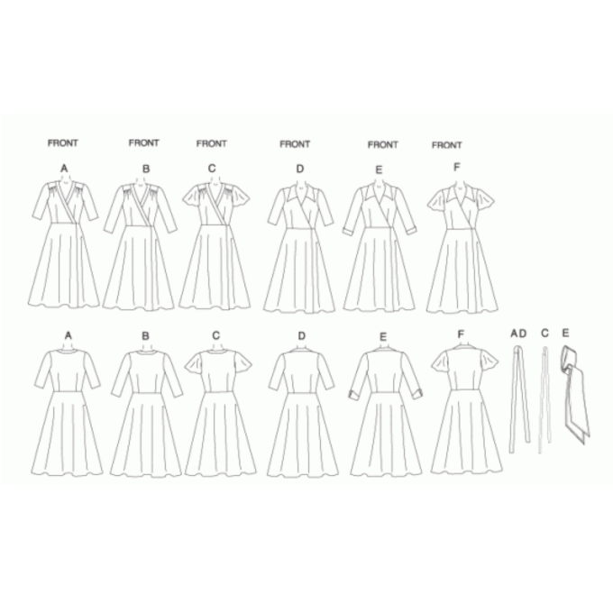 Patron Butterick 5030 robe, taille 34-40, en français