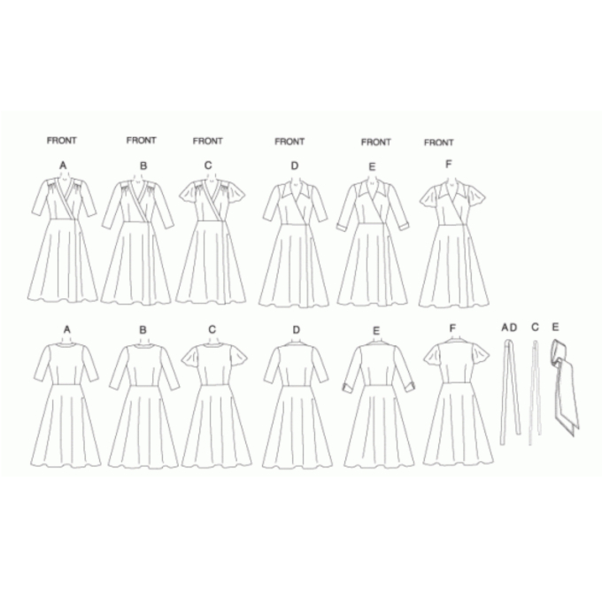 Patron Butterick 5030 robe, taille 42-48, en français