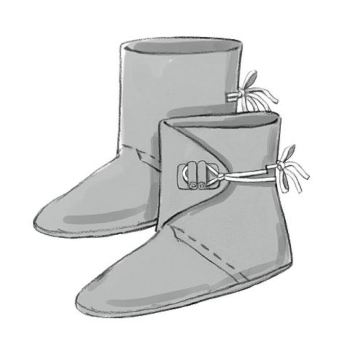 Patron Butterick 5233 chaussures historiques, Onesize, en français