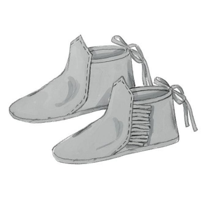 Patron Butterick 5233 chaussures historiques, Onesize, en français