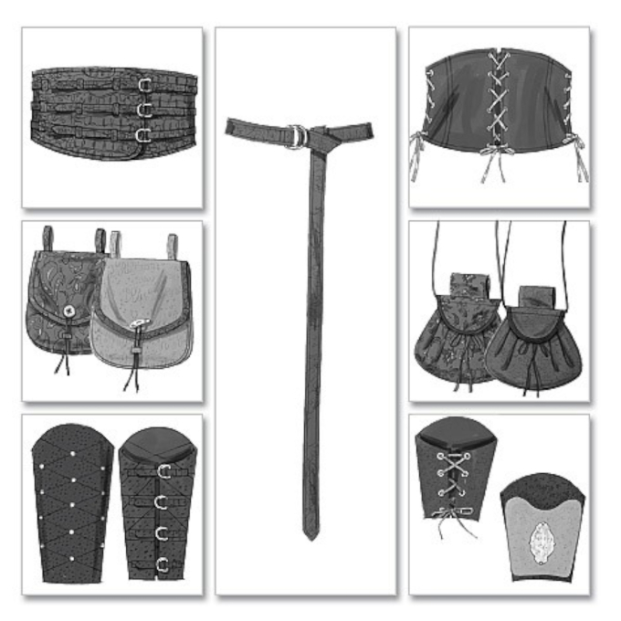 Patron Butterick 5371 accessories historiques, taille 34-42, en français