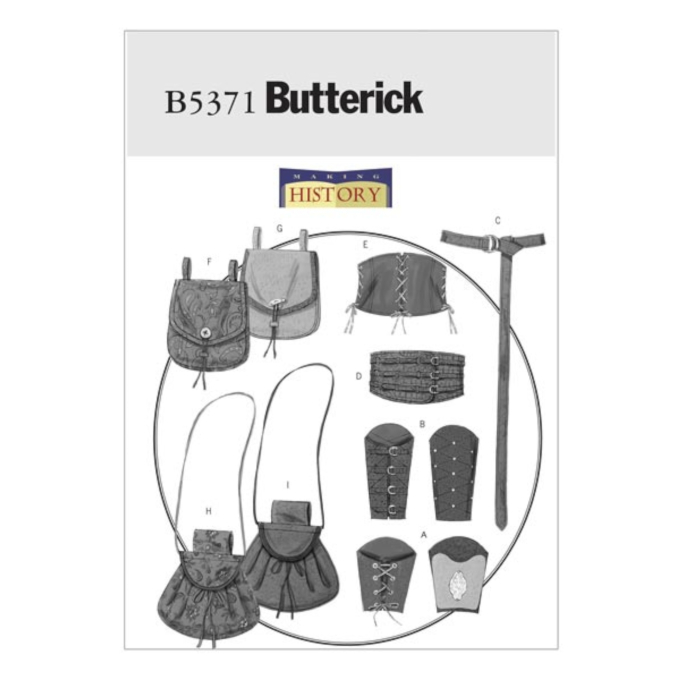 Patron Butterick 5371 accessories historiques, taille 48-56, en français