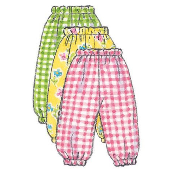 Naaipatroon Butterick 5624 baby outfit, maat 0-9M, Dui/En
