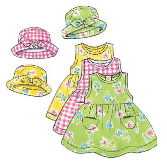 Pattern Butterick 5624 baby outfit, size 12-24M, En/Ger