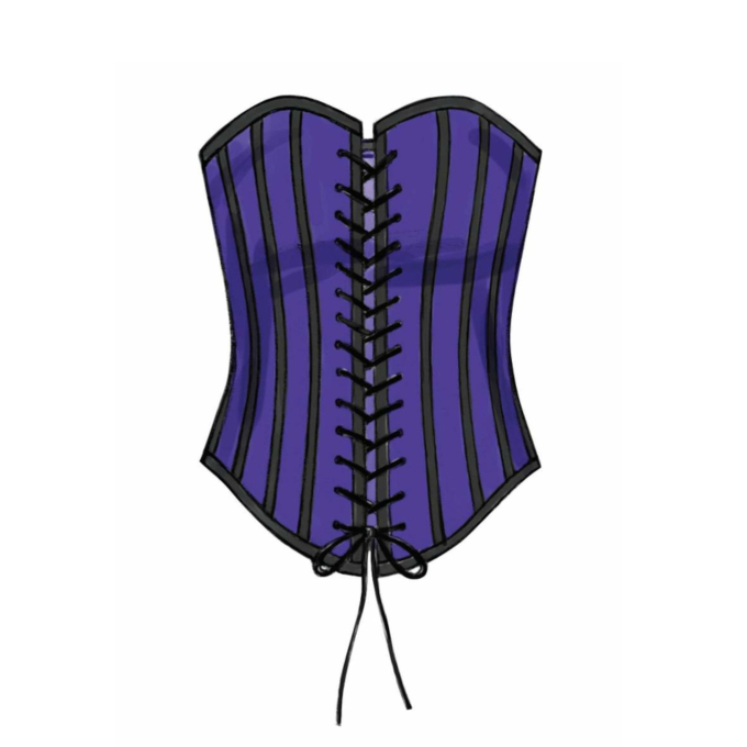 Naaipatroon Butterick 5662 historisch korset, maat 32-40, Dui/En/Fr