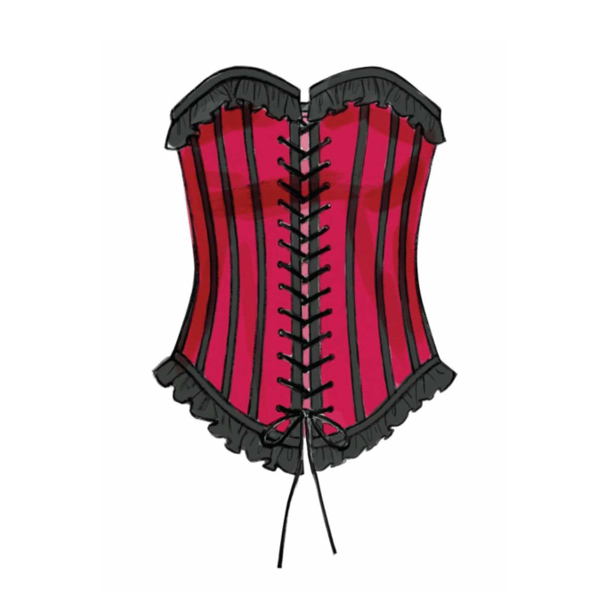 Naaipatroon Butterick 5662 historisch korset, maat 32-40, Dui/En/Fr