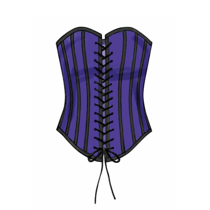 Naaipatroon Butterick 5662 historisch korset, maat 40-46, Dui/En/Fr