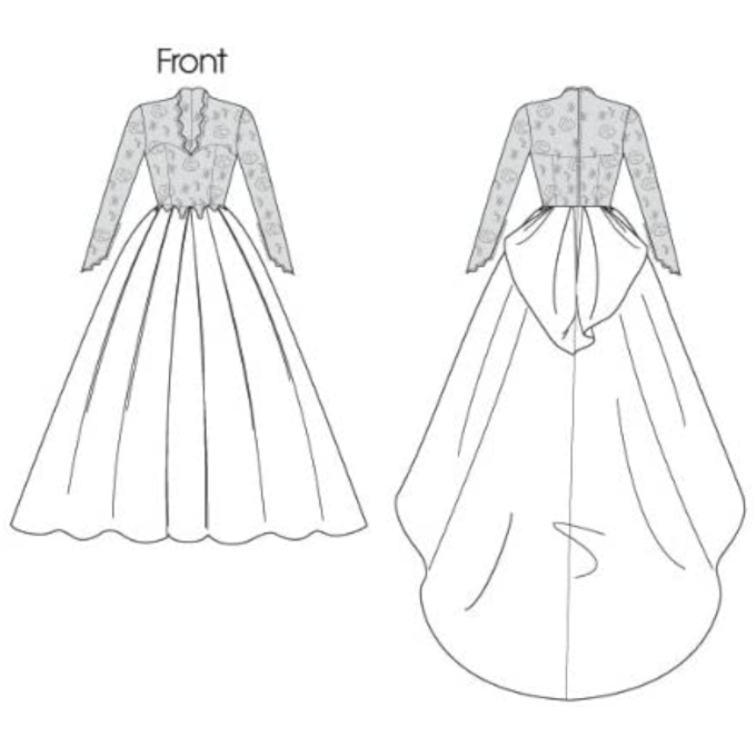 Patron Butterick 5731 robe de mariée, taille 32 - 40, en français