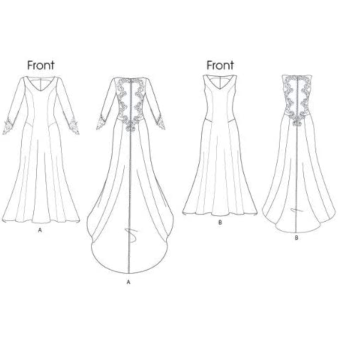 Patron Butterick 5779 robe de mariée, taille 30 - 38, en français