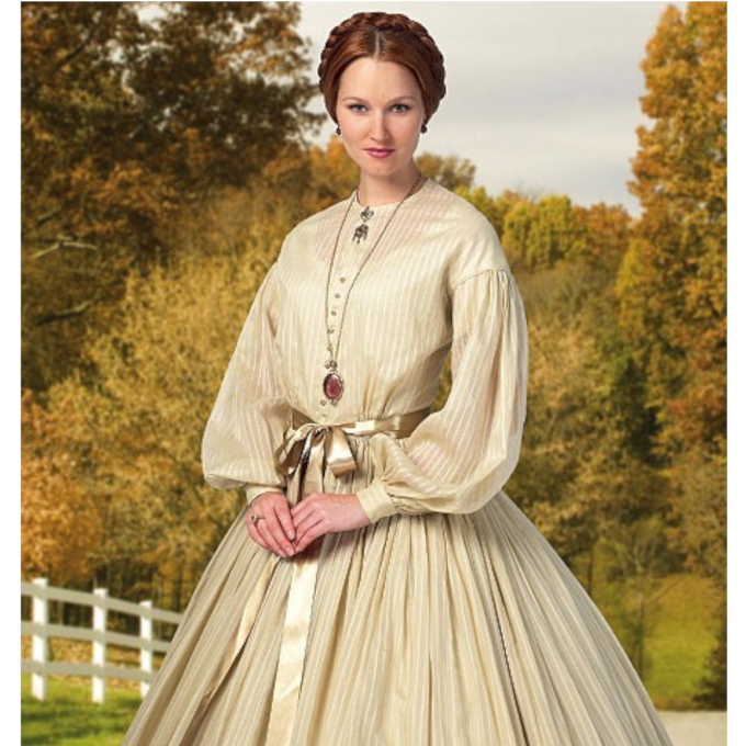 Patron Butterick 5831 robe historique, taille 34-42, en français
