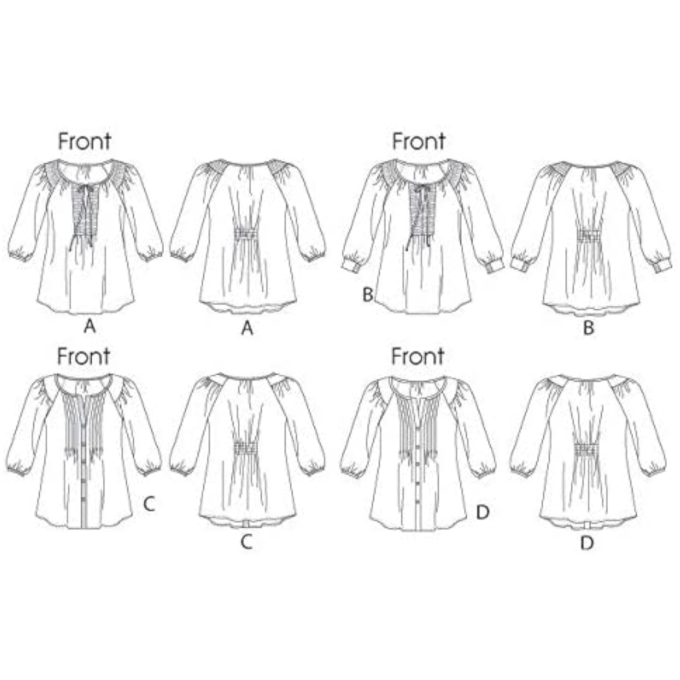Naaipatroon Butterick 5861 tuniek, Gr. 44-50, Dui/En/Fr