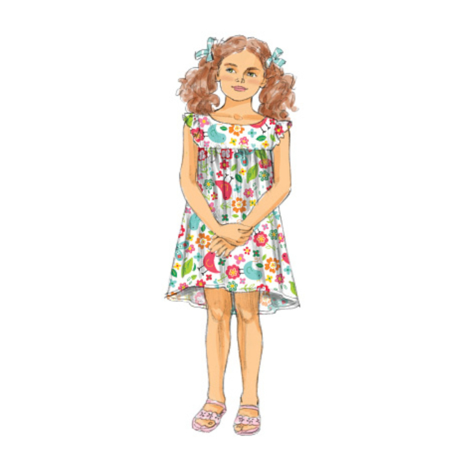 Patron Butterick 5876 robe enfant, taille 79-102, en français