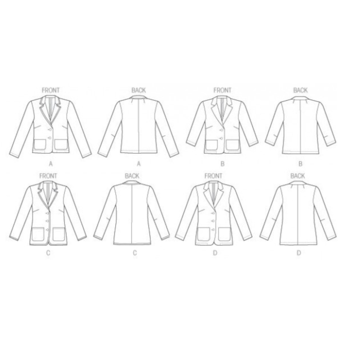 Schnittmuster Butterick 5926 Blazer, Gr. 34-42