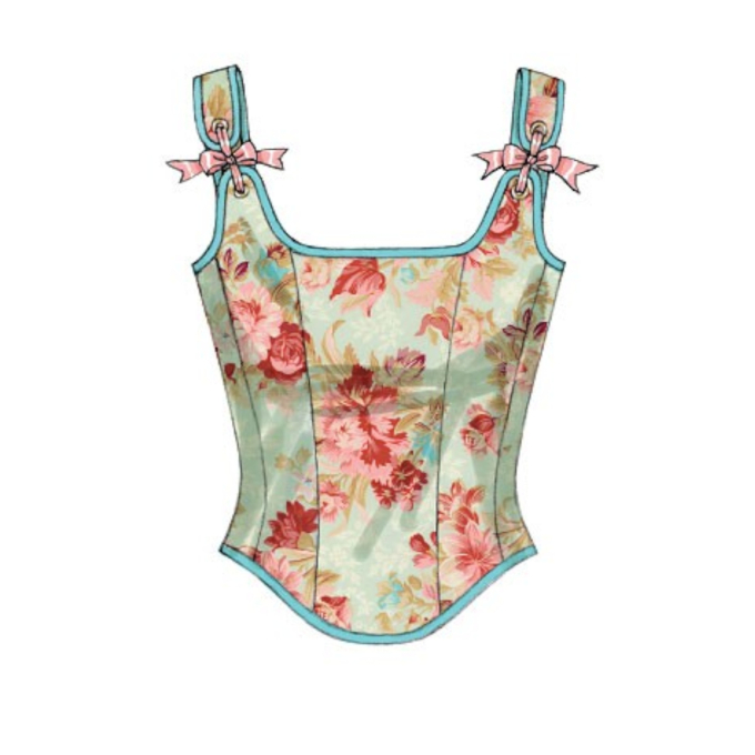 Naaipatroon Butterick 5935 historisch korset, maat 38-46, Dui/En/Fr