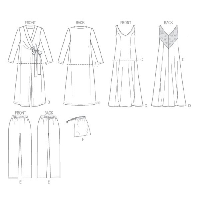 Naaipatroon Butterick 5963 combinatie, maat 40-48, Dui/En/Fr