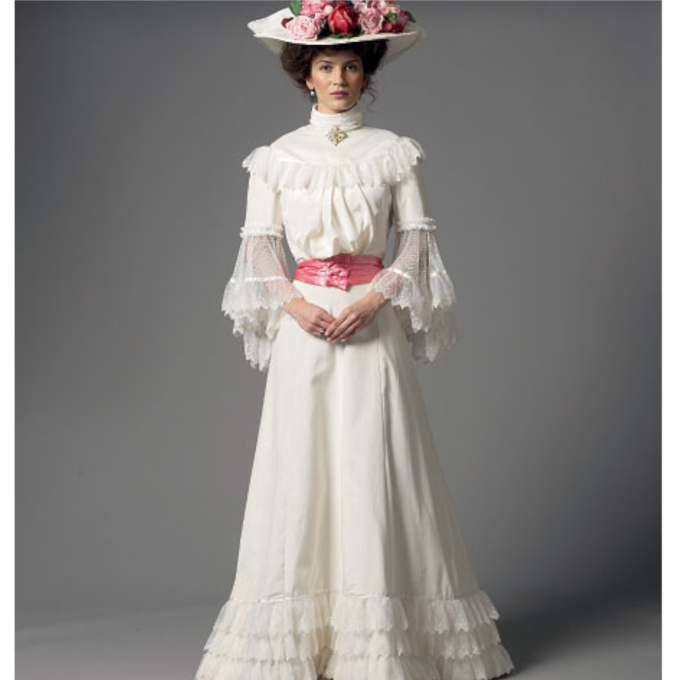 Patron Butterick 5970 robe historique, taille 34-42, en français