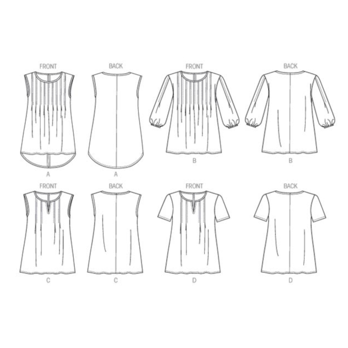 Naaipatroon Butterick 6024 blouse, Gr. 42-50, Dui/En/Fr