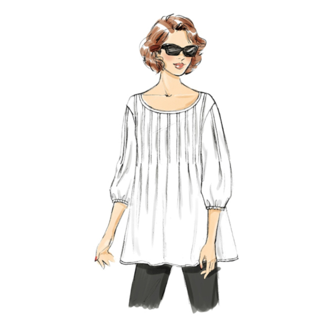 Naaipatroon Butterick 6024 blouse, Gr. 42-50, Dui/En/Fr