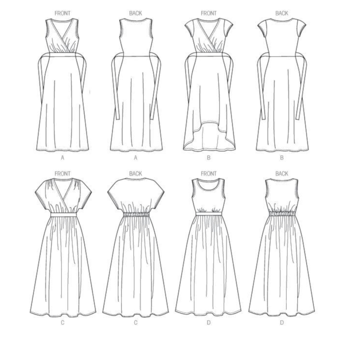 Patron Butterick 6051 robe, taille 34 - 42, en français