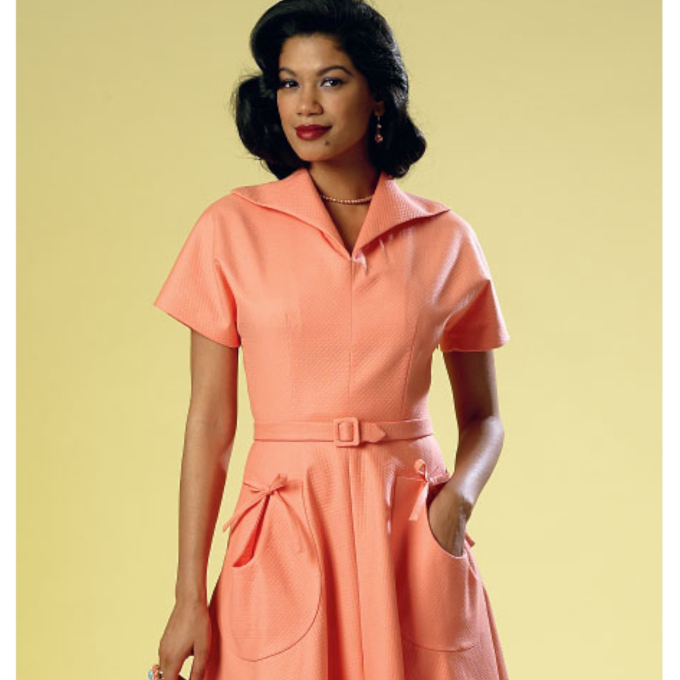 Patron Butterick 6055 robe rétro, taille 40-48, en français