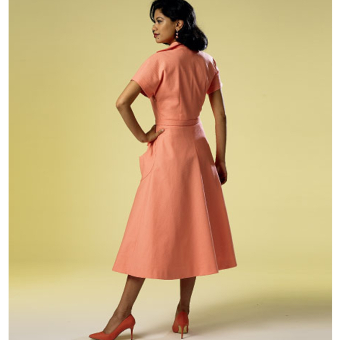 Patron Butterick 6055 robe rétro, taille 40-48, en français