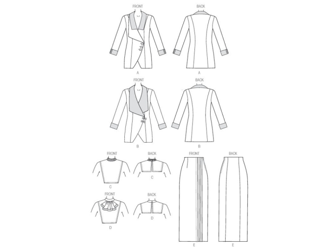 Schnittmuster Butterick 6108 Damenjacke und Rock