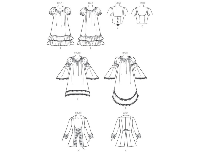 Patron Butterick 6114 costume, en français