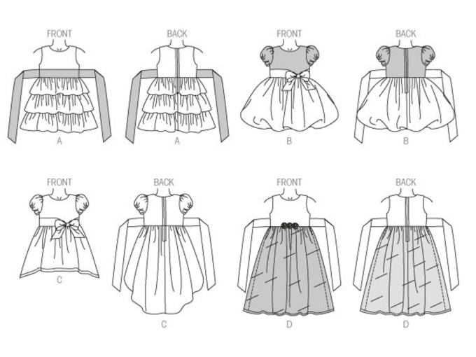 Schnittmuster Butterick 6161 Kinderkleid