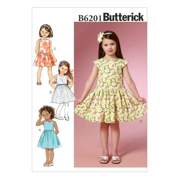 Patron Butterick 6201 combinaison robe, taille 122-134, en français