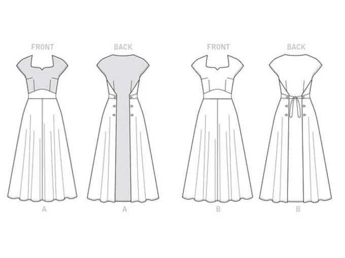 Patron Butterick 6212 robe, en français