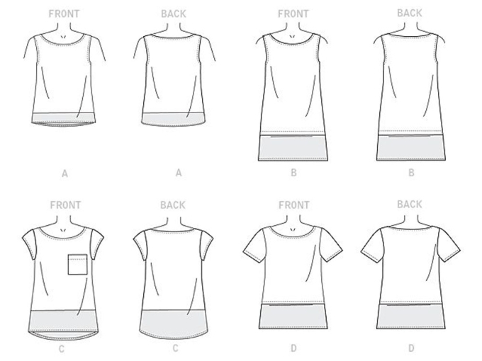 Naaipatroon Butterick 6214 Top, Maat 42-46, Dui/En/Fr
