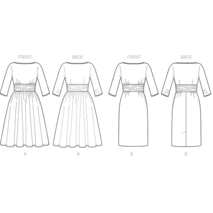 Patron Butterick 6242 robe, taille 40-48, en français