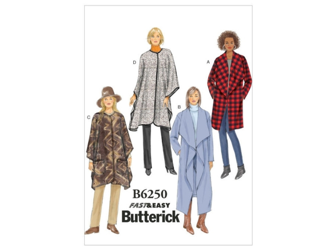 Patron Butterick 6250 manteau, taille 42-50, en français