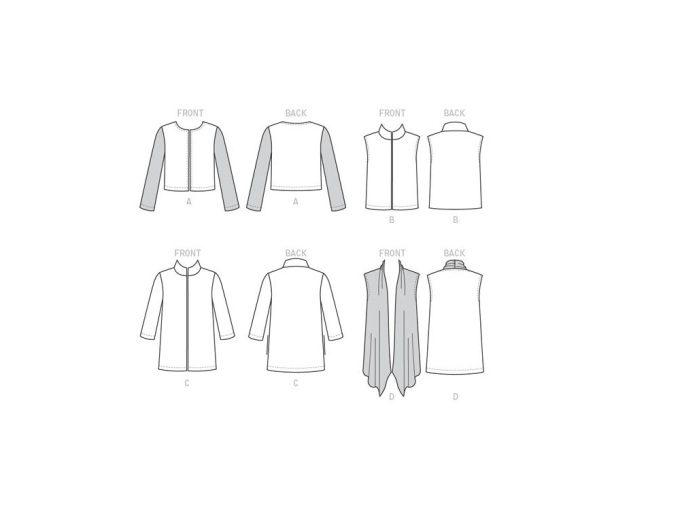 Pattern Butterick 6328 Misses' Jasje, Dui/En/Fr