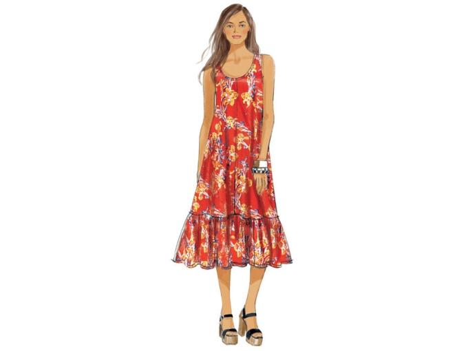 Patron Butterick 6350 robe, taille 44-48, en français