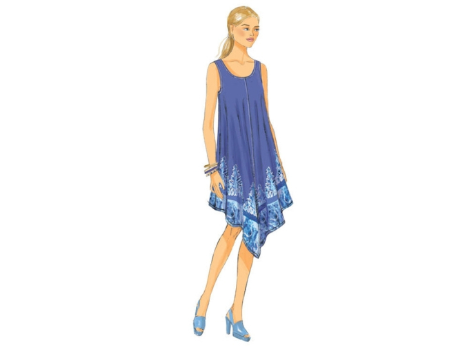 Patron Butterick 6350 robe, taille 44-48, en français