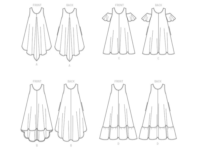 Patron Butterick 6350 robe, taille 44-48, en français