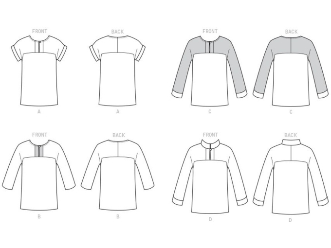 Pattern Butterick 6416 Misses' Tunic, Dui/En/Fr