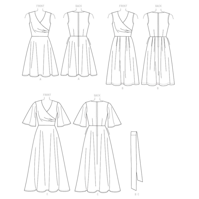 Patron Butterick 6446 robe, taille 32-40, en français