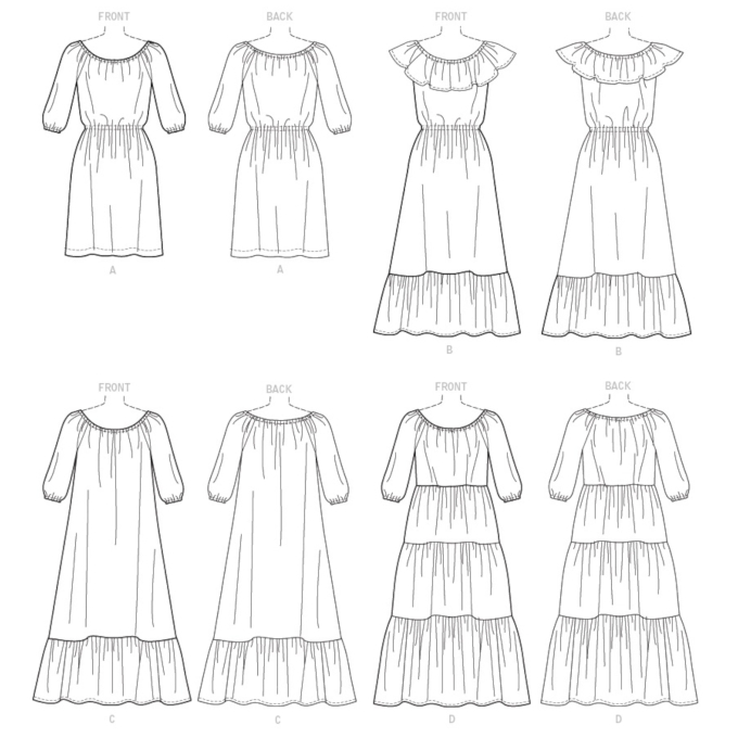 Patron Butterick 6451 robe, taille 32-40, en français
