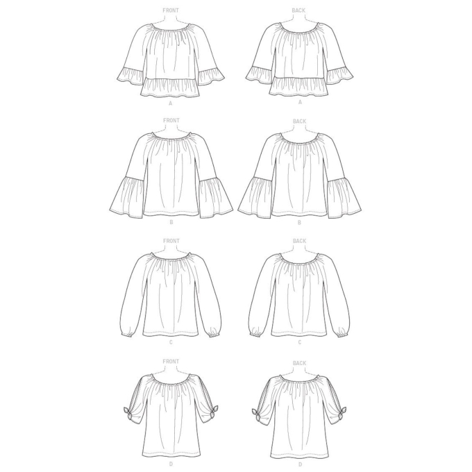 Naaipatroon Butterick 6455 tuniek, Gr. 32-40, Dui/En/Fr