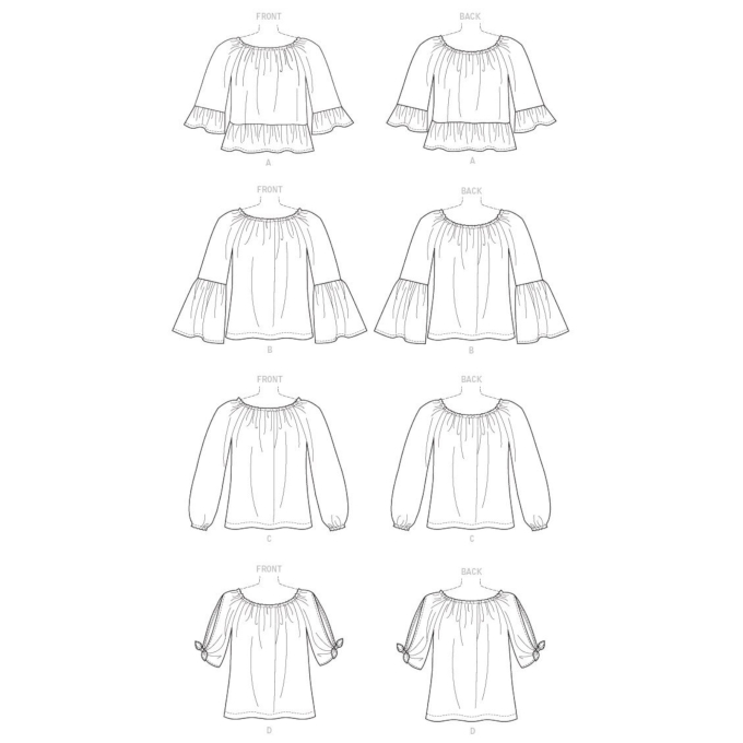 Naaipatroon Butterick 6455 tuniek, Gr. 42-50, Dui/En/Fr
