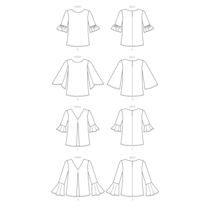 Naaipatroon Butterick 6456 shirt, maat 32-40, Dui/En/Fr