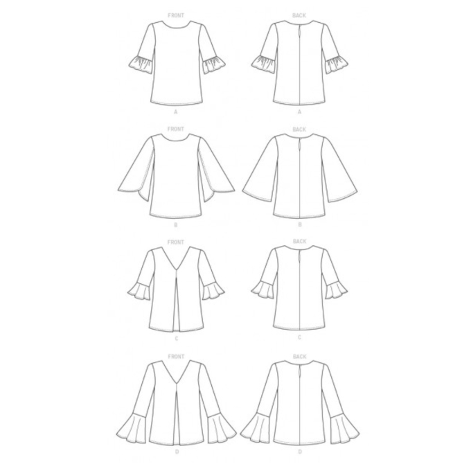 Naaipatroon Butterick 6456 shirt, maat 40-48, Dui/En/Fr