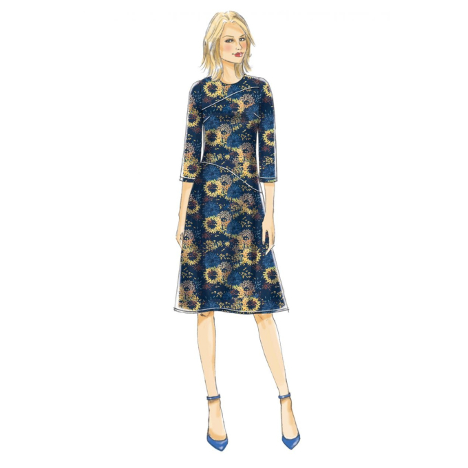 Patron Butterick 6480 robe, taille 40-48, en français