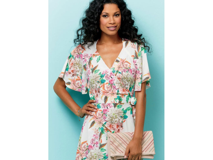 Pattern Butterick 6554 women summer dress, Dui/En/Fr
