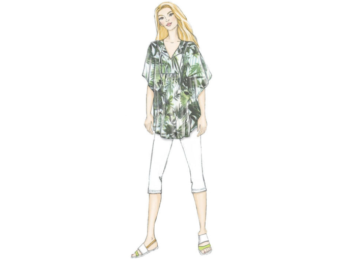 Patron Butterick 6559 haut, tunique, caftan, en français